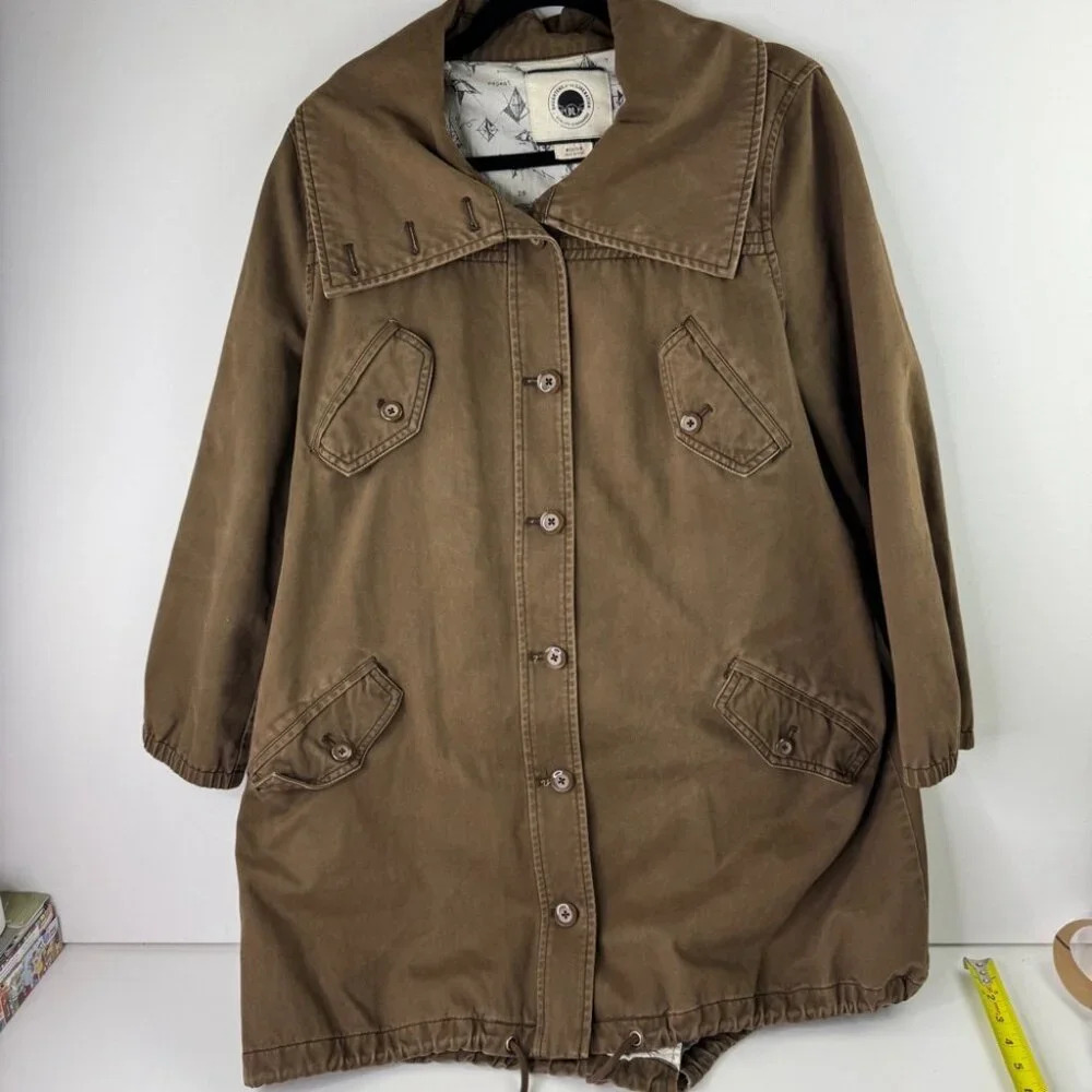 Anthropologie Daughters of the Liberation Khaki Barn Chore Utility Coat - Picture 3 of 9